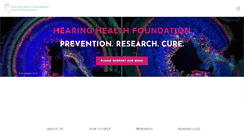 Desktop Screenshot of hearinghealthfoundation.org